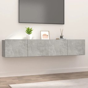 vidaXL Tv-meubelen 2 st 80x30x30 cm bewerkt hout betongrijs