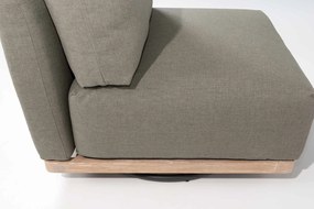 4 Seasons Outdoor Yara draaibare loungestoel met frame van RVS en geborsteld teak * Sale *    houtkleur weerbestendig