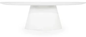 Eleonora Elin Ovale Eettafel Wit 250 Cm Magnesium Oxide - 250 X 120cm.