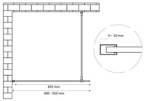 Best Design Dalis inloopdouche 90cm mat-goud