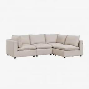 4-delige Modulaire Bank Daniela Stof Crème Beige - Sklum