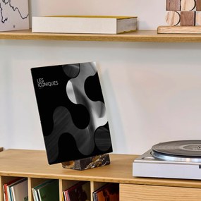 Vinylhouder in walnootfineer en marmer, VINYTOR