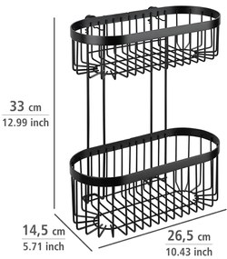 Wenko Classic Plus wandrek 2-laags zwart