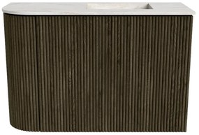 Mondiaz Joya DLux 60cm toiletmeubel ronding links shadow met wastafel faye rechts 1 kraangat ostra