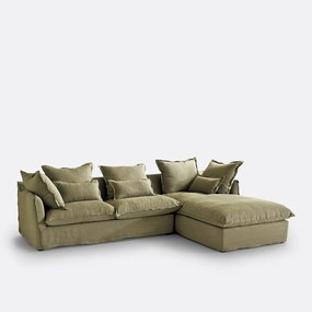 Hoes in linnen voor hoekbank Odna