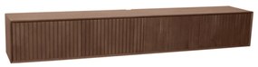 Starfurn Madison Walnut Zwevend Tv-meubel Walnoot Ribbels 200 Cm - 200x35x30cm.