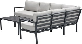 Garden Impressions Denver loungeset 4-delig rechts – donker grijs