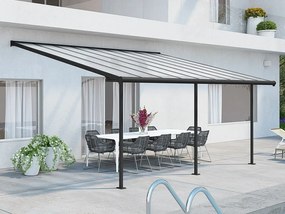 Aluminium terrasoverkapping Sierra Palram - Canopia 3 x 5,46 grijs