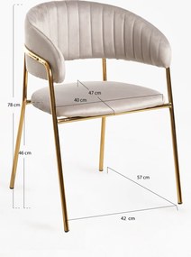 Moniel Foud Fluwelen Stoel