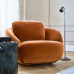 Fauteuil XL in fluweel, bolvormig, Alpine