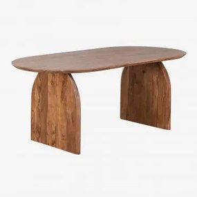 Ovalen Eettafel 200x100 Cm Van Acaciahout Bedum Acacia Bruin - Sklum