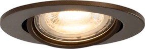 Smart inbouwspot donkerbrons kantelbaar incl. Wifi GU10 50mm - Cisco