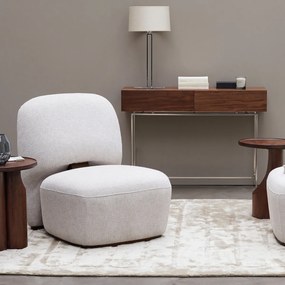 Wandtafel in notenhout, 2 lades, Oreko