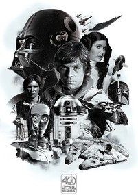 Poster Star Wars - 40e verjaardag, (61 x 91.5 cm)