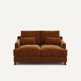 2-zits compacte bank in chenille fluweel, Alwine