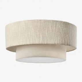 Lumira Plafondlamp Ø55 Cm & Gardenia Wit - Beige – Linnen - Sklum