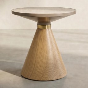 Ronde Bijzettafel Eiken - 50 X 50cm.