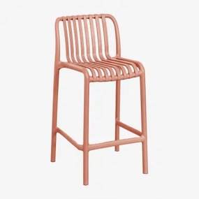 Stapelbare Hoge Kruk Van Polypropyleen Wendell Terracota & ↑65 Cm - Sklum