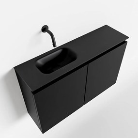 Mondiaz Ture 80cm toiletmeubel urban met wastafel urban links geen kraangat