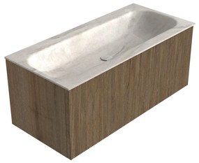 Mondiaz Kurve-dlux 100cm badmeubel dusk met 1 lade en wastafel big medium midden zonder kraangat ostra