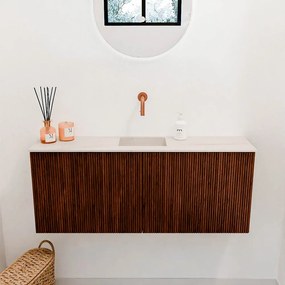 Mondiaz Joya DLux 100cm toiletmeubel ruby met wastafel faye midden zonder kraangat meli
