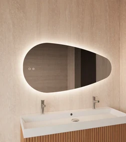 Gliss Design Thalia badkamer spiegel met verlichting 120x61cm