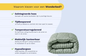 Zelesta Wonderbed Olive Stitches - Dekbed zonder overtrek – Bij Swiss Sense