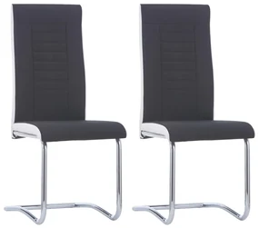 vidaXL Eetkamerstoelen 2 st stof zwart