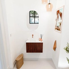 Mondiaz Joya 60cm toiletmeubel ruby met wastafel faye links zonder kraangat talc
