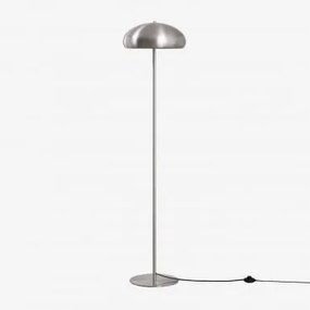 Hilma Metalen Vloerlamp Grijs – Chroom - Sklum