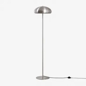 Staande Lamp Van Ijzer Hilma Grijs – Chroom - Sklum