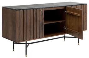 Kare Design Apiano Dressoir Van Acacia En Marmer - 150x45x76cm.