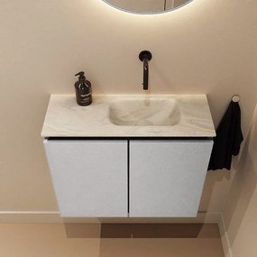 Mondiaz Ture DLux toiletmeubel 60cm plata met wastafel ostra rechts zonder kraangat