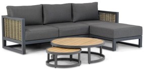 Chaise Loungeset Aluminium/wicker Grijs 4 personen Santika Furniture Santika