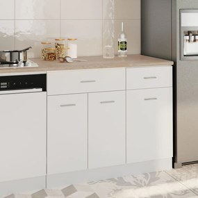 vidaXL Aanrechtblad 100x60x2,8 cm spaanplaat beige met marmertextuur