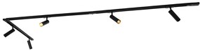 Modern railsysteem met 5 spots zwart 1-fase GU10 35mm - Iconic Jeana Luxe