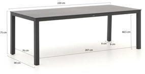 Il Tempo Turate/Menzano 220cm dining tuinset 7-delig