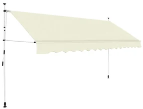 vidaXL Luifel handmatig uittrekbaar 400 cm crème