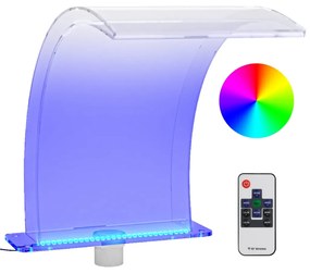 vidaXL Zwembadfontein met RGB LED's 50 cm acryl