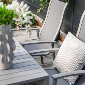 Garden Impressions Hilly tuinstoel stapelbaar taupe - 2 stuks