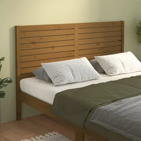 vidaXL Hoofdbord 166x4x100 cm massief grenenhout honingbruin