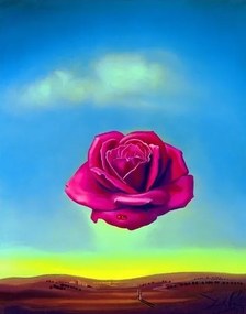 Kunstdruk Salvador Dali - Medative Rose, Salvador Dalí