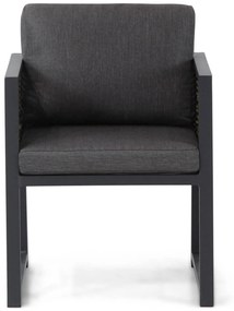 Tuinset 6 personen 230 cm Aluminium/wicker Grijs Santika Furniture Santika