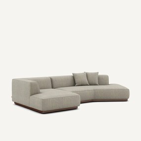 Bank met open linkerhoek in tweed, JACOPO