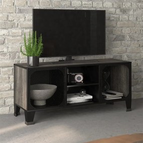 vidaXL Tv-meubel 105x36x47 cm metaal en MDF grijs