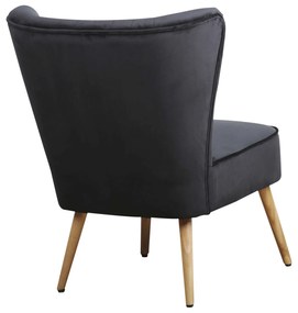 Fauteuil - Eva - stof Velours zwart