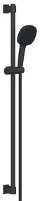 GROHE Vitalio Comfort 110 Glijstangset - 90 cm - vierkante handdouche - 2 straalsoorten - gladde doucheslang - mat zwart 269302431