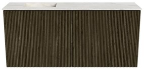 Mondiaz Joya DLux 90cm toiletmeubel shadow met wastafel faye links 1 kraangat ostra