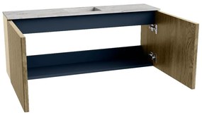 Mondiaz Joya DLux 100cm toiletmeubel dusk met wastafel faye midden zonder kraangat glace