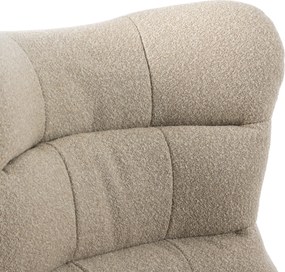 Oorfauteuil Modern Beige Stof